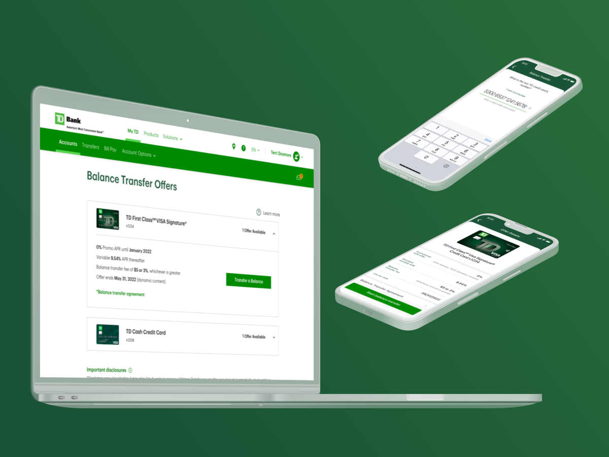 TD Bank (US) design work